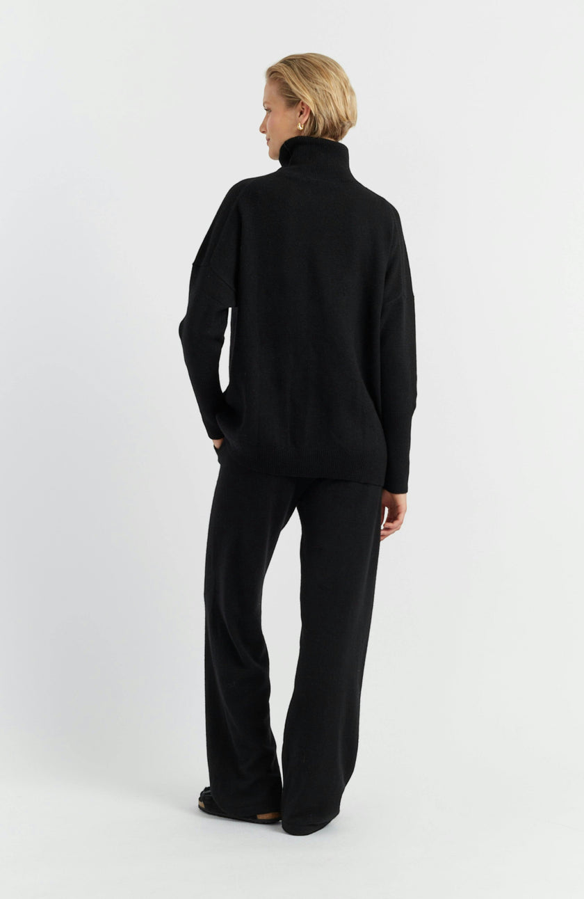 Pure Cashmere Roll Neck Sweater