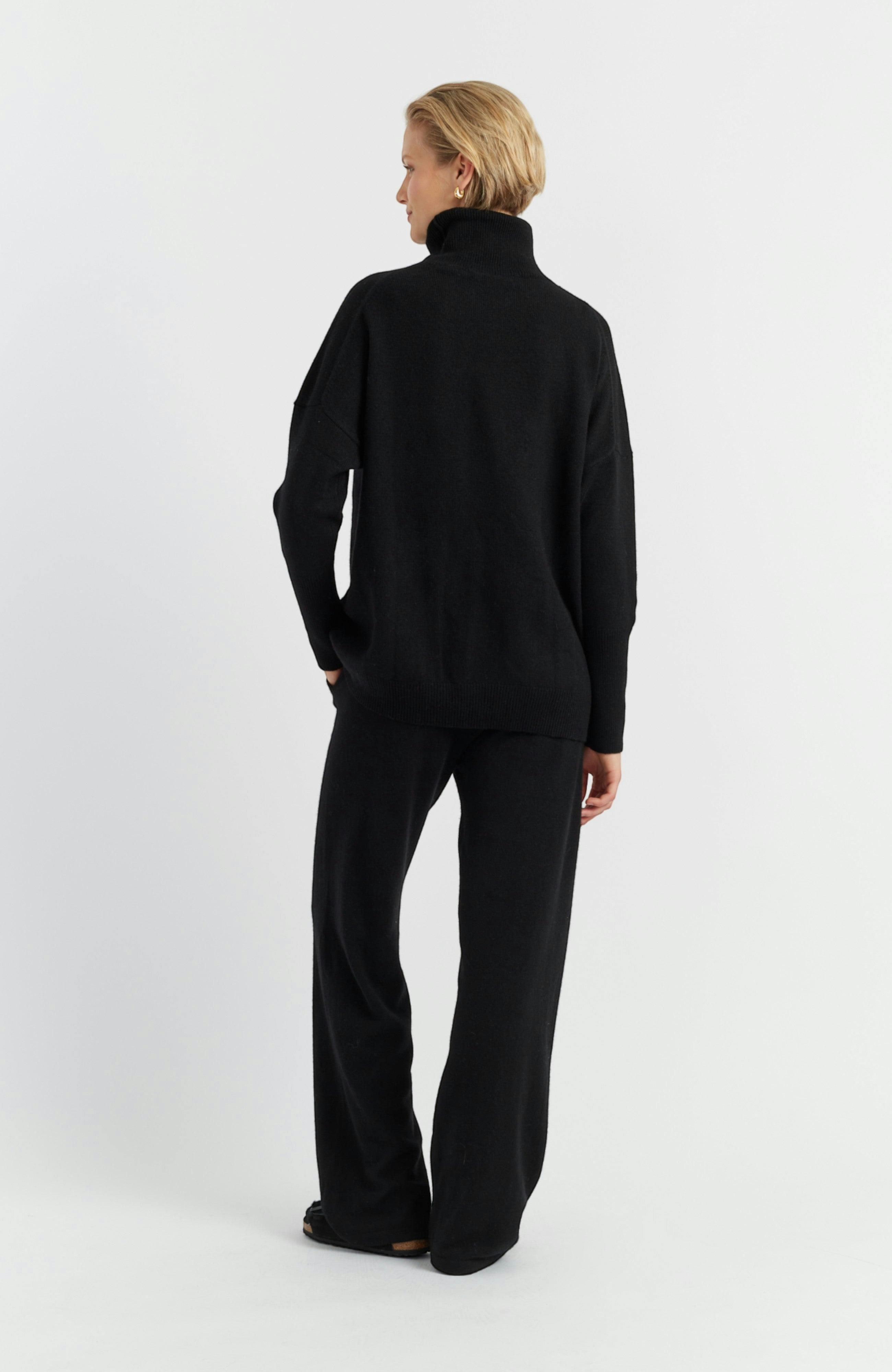 Pure Cashmere Roll Neck Sweater