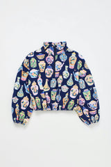 PORCELAIN ZIPPER SWEATSHIRT BLUE