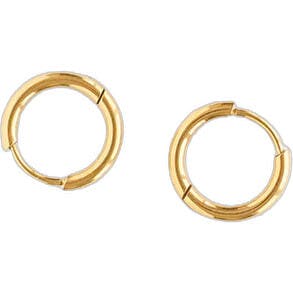 Thin Gold Hoop 8mm Earrings