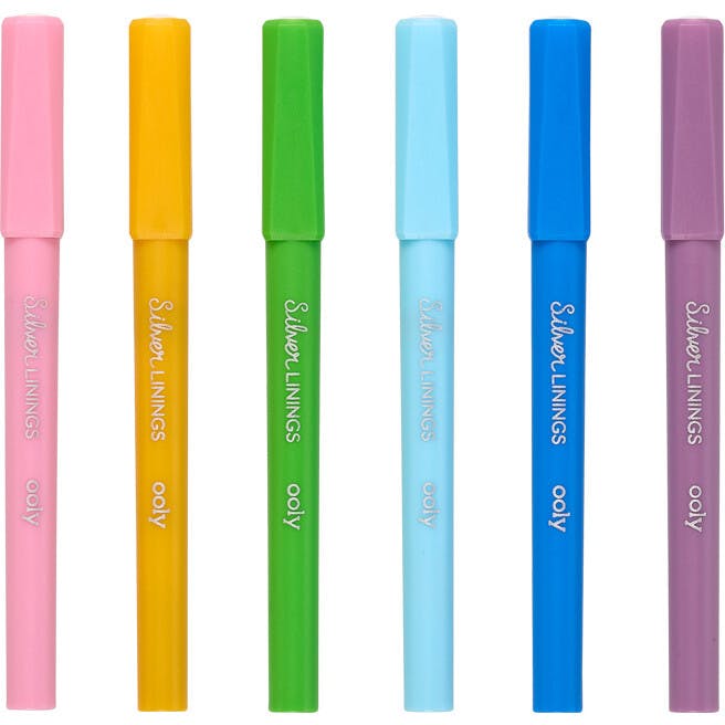 Silver Linings Outline Markers - Set of 6