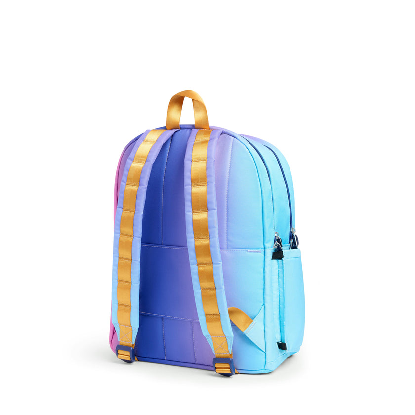 Kane Double Pocket Backpack, Blue/Pink Gradient