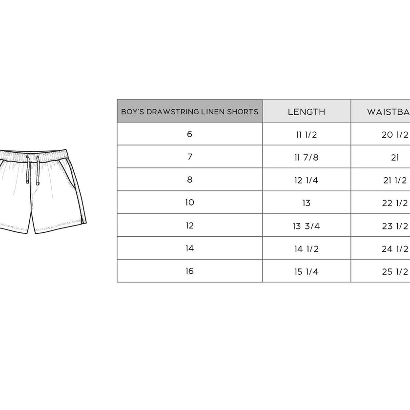 Boy's Drawstring Linen Shorts