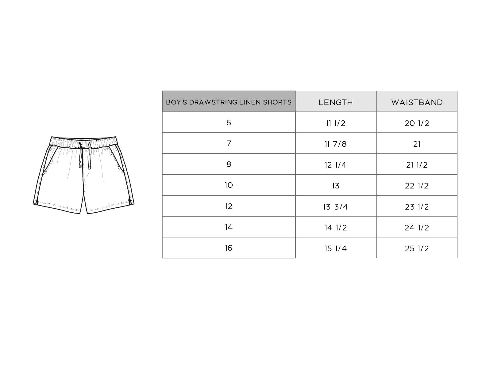 Boys Drawstring Linen Shorts in Aqua Island Mini Stripe
