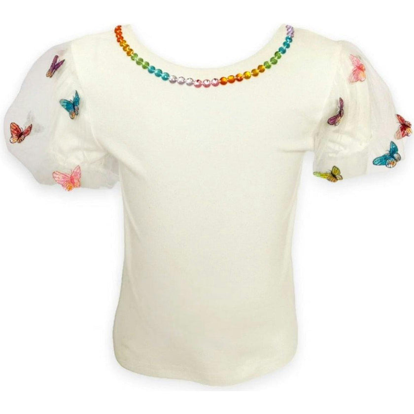 3D Rainbow Butterflies Puff T-Shirt