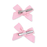 Solid Candy Pink - 2 Pack Bow Clips