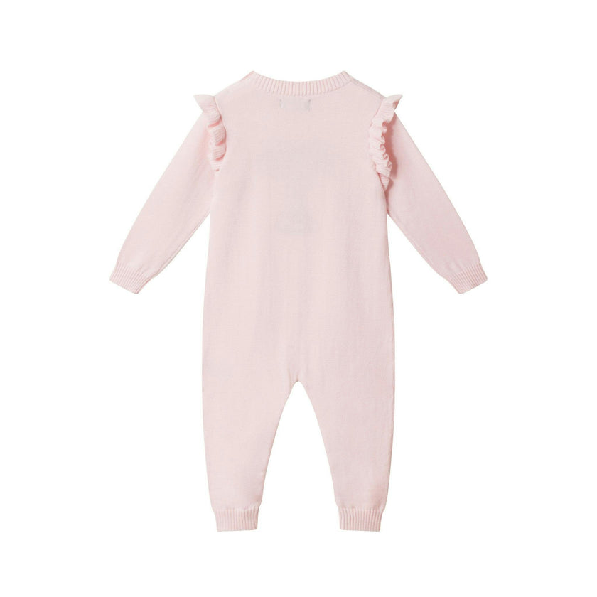 Infant Girls Sweater Romper Set | Shimmer Bow