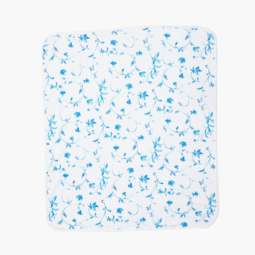 The Baby Blanket - Blue Botanical