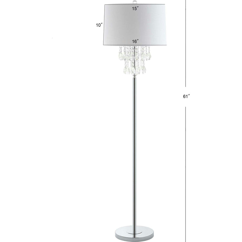 Abigail 61" Crystal / Metal LED Floor Lamp