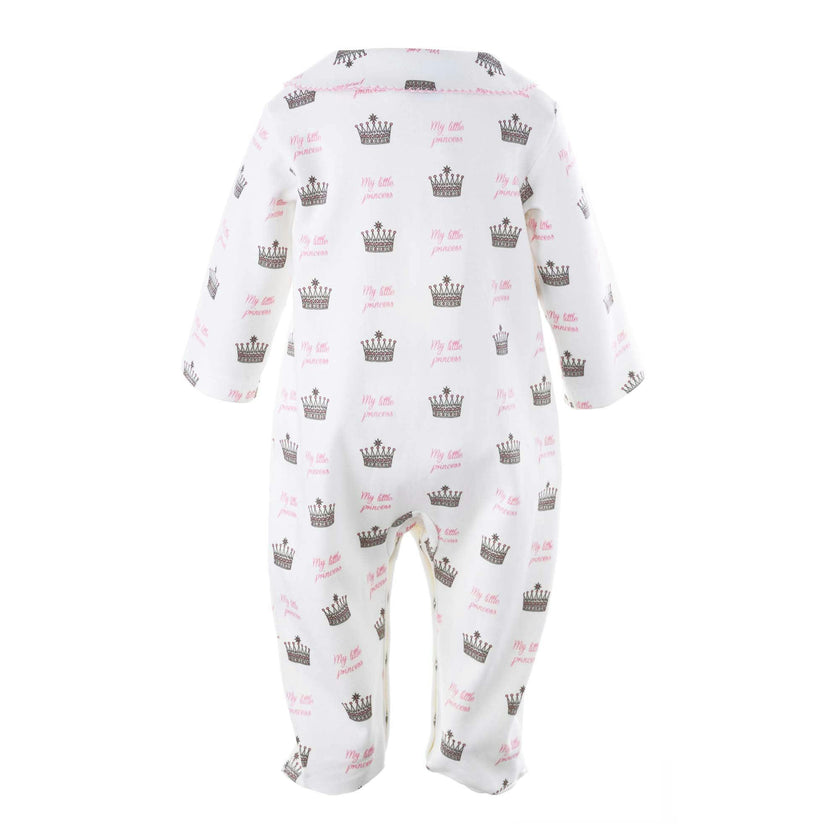 Princess Crown Print Footie