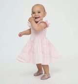 The Baby Ellie Nap Dress - Pink Variegated Stripe