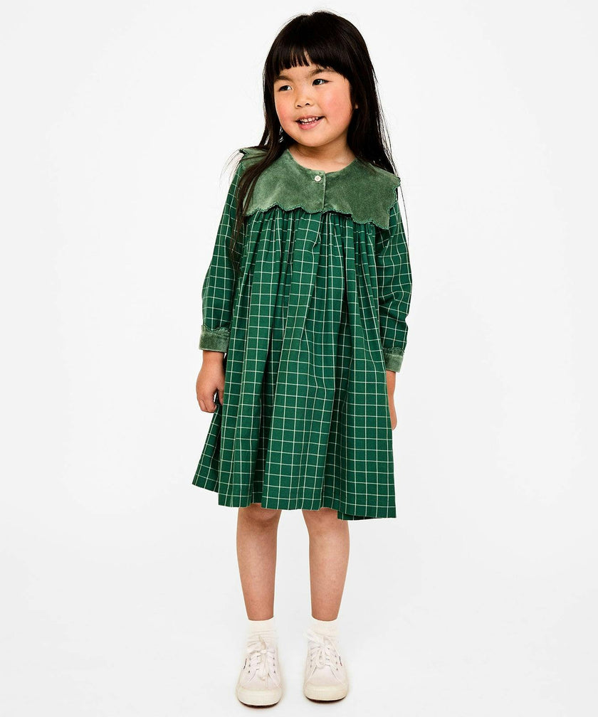 Gigi Dress, Green Holiday Plaid