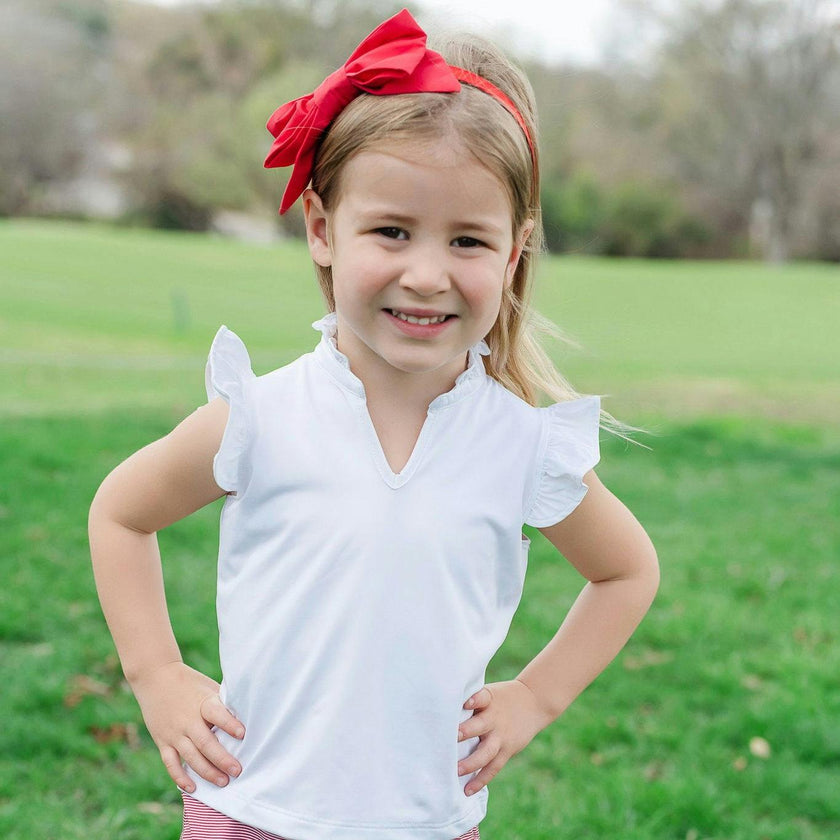 Ellie Girls' Sleeveless Performance Top by LH Sport White