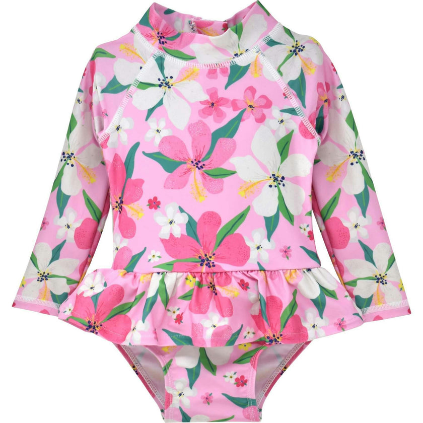 UPF 50+ Alissa Infant Ruffle Rash Guard Swimsuit