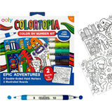Colortopia Color By Number Paint Marker Kit - Epic Adventures