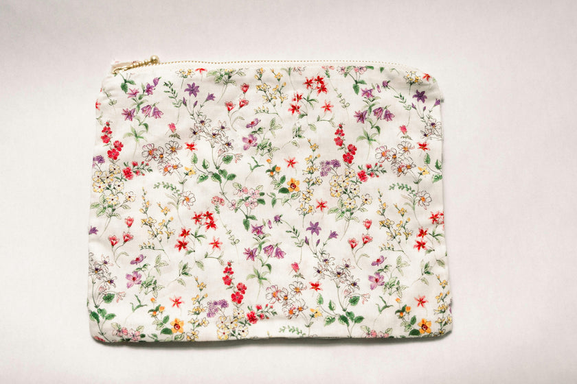 Wildflower Waltz Timeless Floral Ruffle Zipper