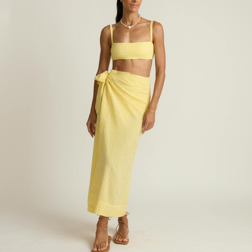 women's soleil gingham pareo
