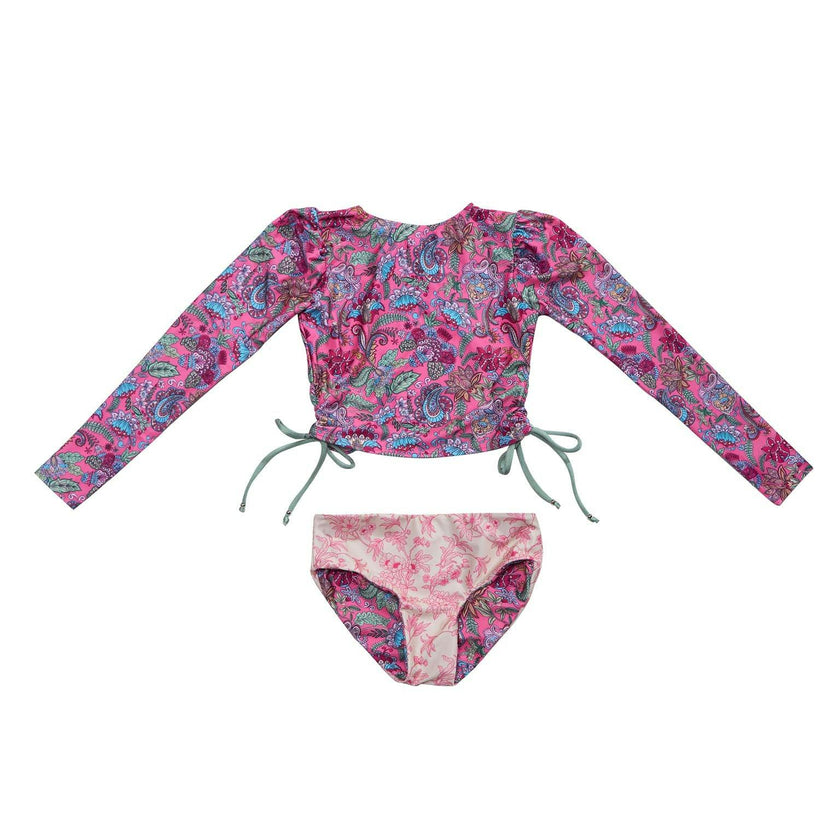 Girls Bikini Set (Side Tie Top & Reversible Bottoms) – Liberty
