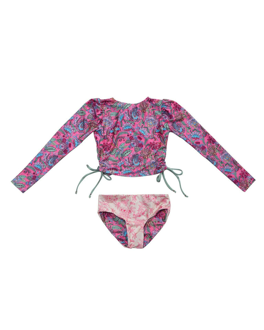 Girls Bikini Set (Side Tie Top & Reversible Bottoms) – Liberty