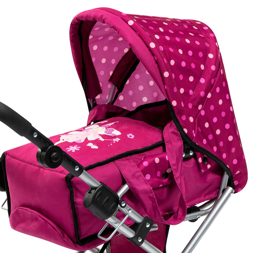 Bayer Design Dolls: Pram City Star - Bordeaux, White, Fairy