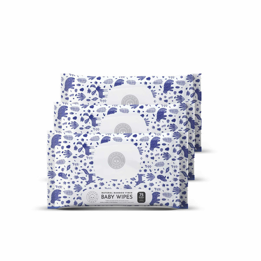 Natural Bamboo Baby Wipes, White