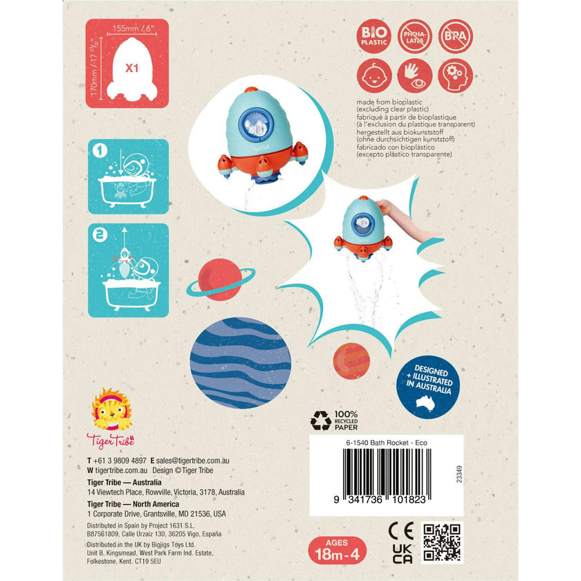 Tribe: Bath Rocket ECO - Fun Bath Time Toy