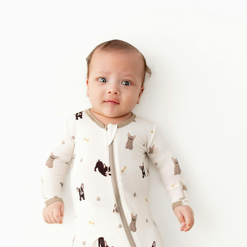 French Bulldogs Zippered Footie