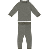 Half Flecked Long Sleeve Sweater & Pant 2-Piece Set