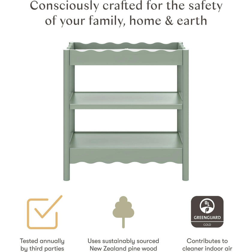 Swell Changing Table in Light Sage