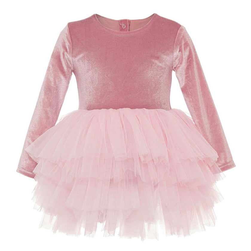 Pink Velvet Tutu Dress