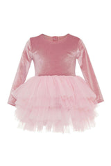 Pink Velvet Tutu Dress