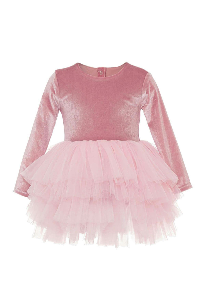 Pink Velvet Tutu Dress