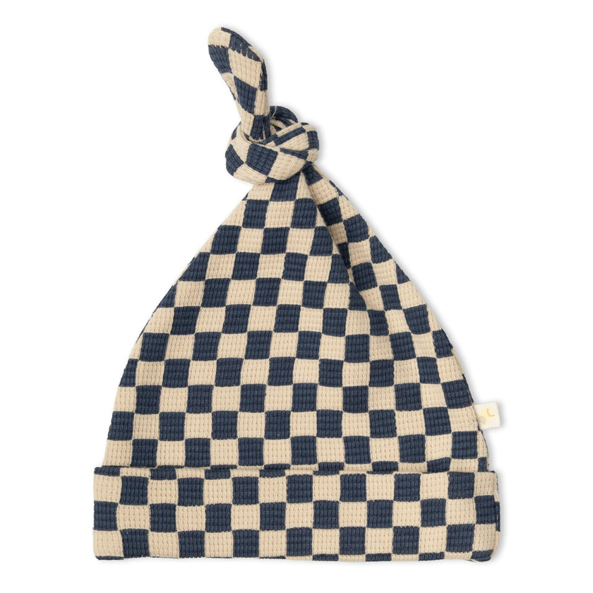 Organic Knotted Baby Gown - Midnight Check
