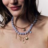 Bezel Clasp Cord Necklace