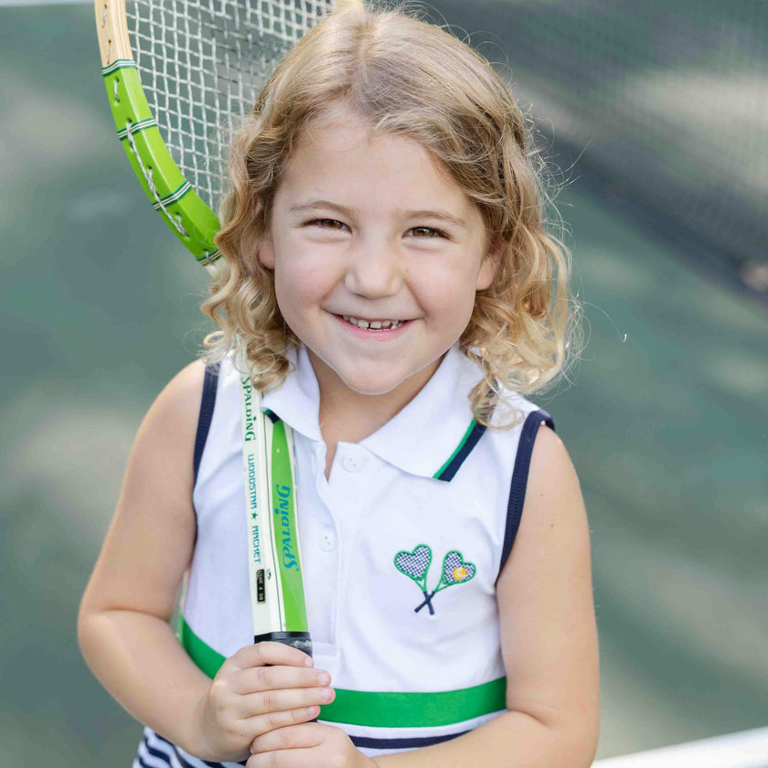 Knit Short Set with Tennis Rackets