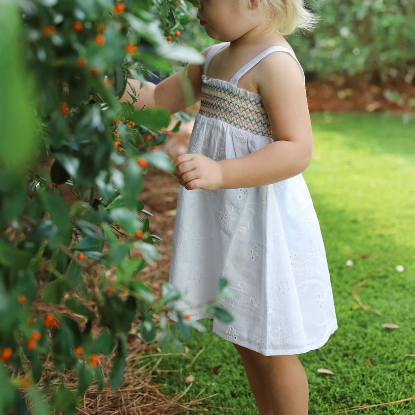 Rosie Dress in White Alyssum