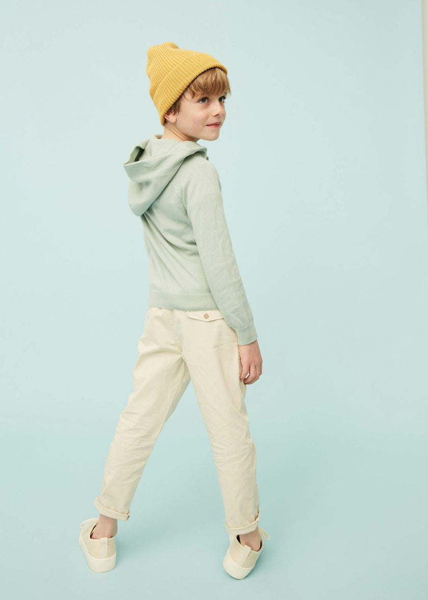 Pale Green Cotton Hoodie