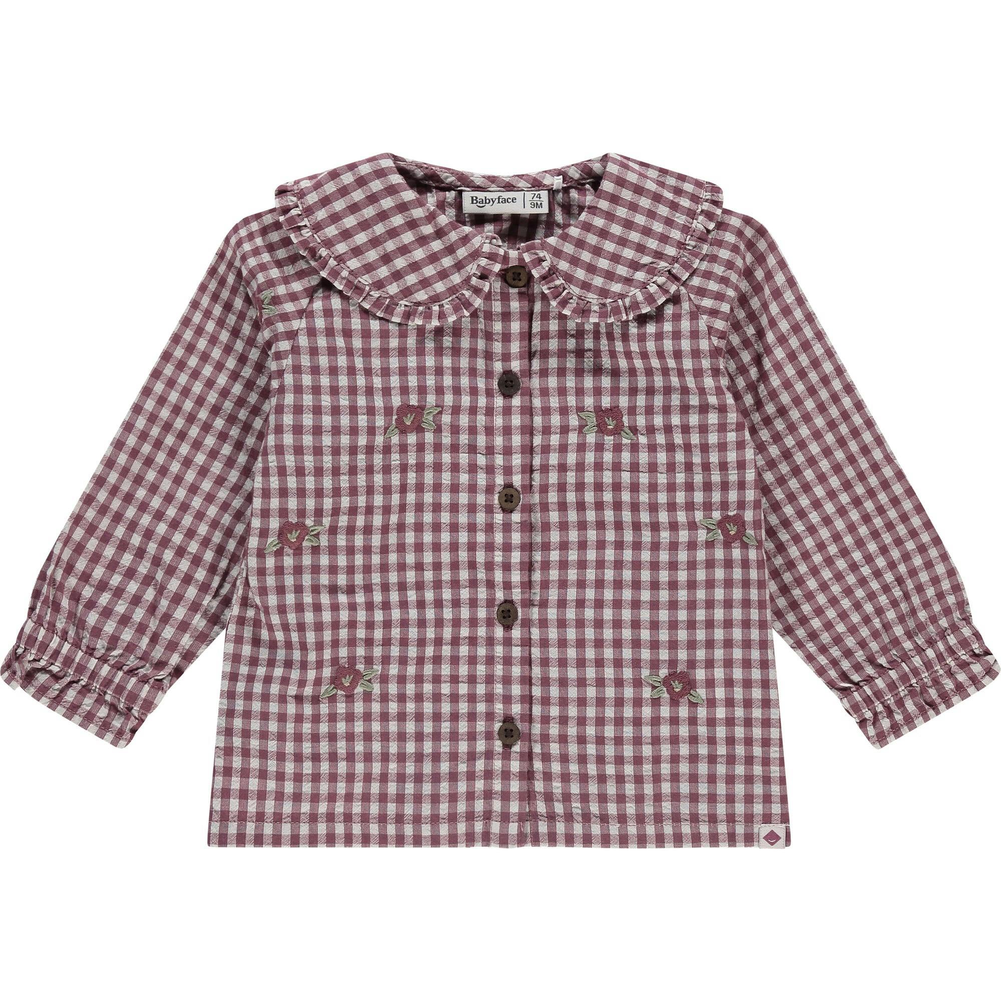 Gingham Collar Blouse