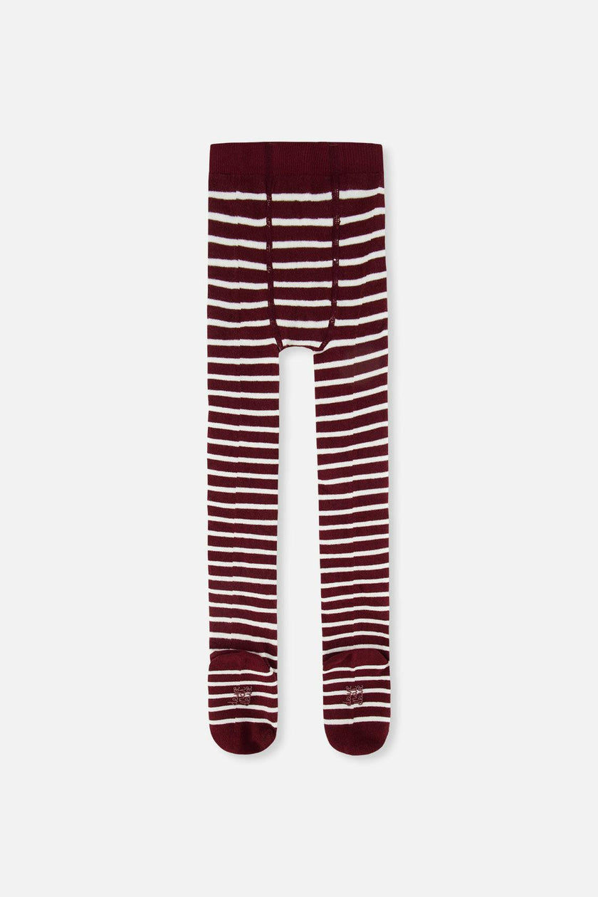 Knit Tights Reddish-Brown