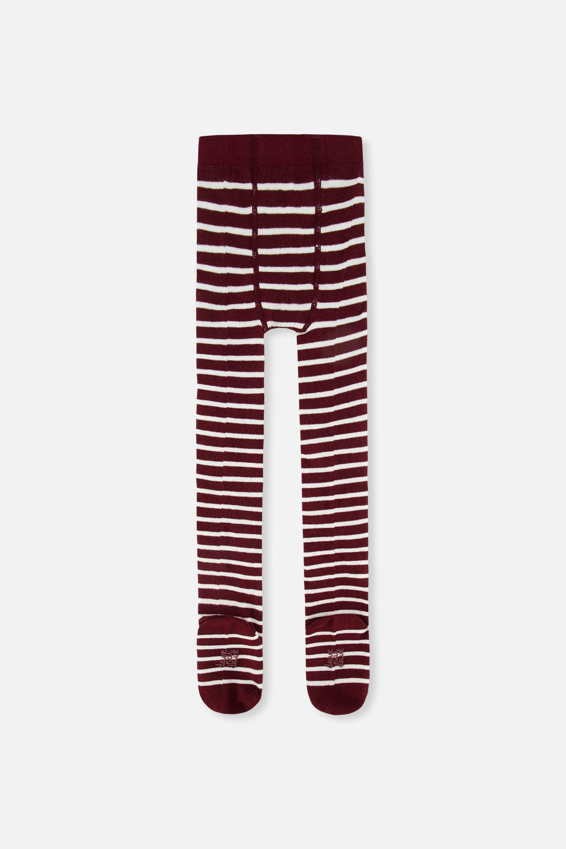 Knit Tights Reddish-Brown