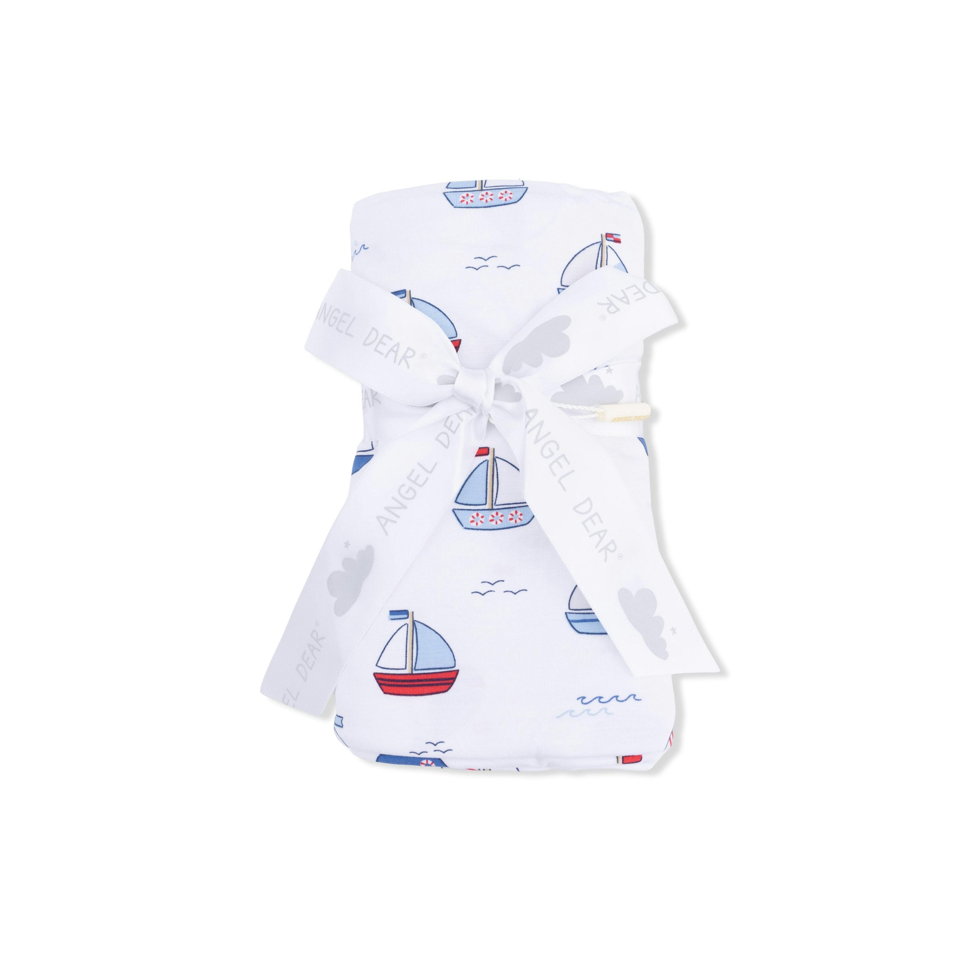 Bubbly Sailboats Blue - Swaddle Blanket