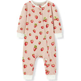 Strawberry Organic Cotton Zipper Pajama