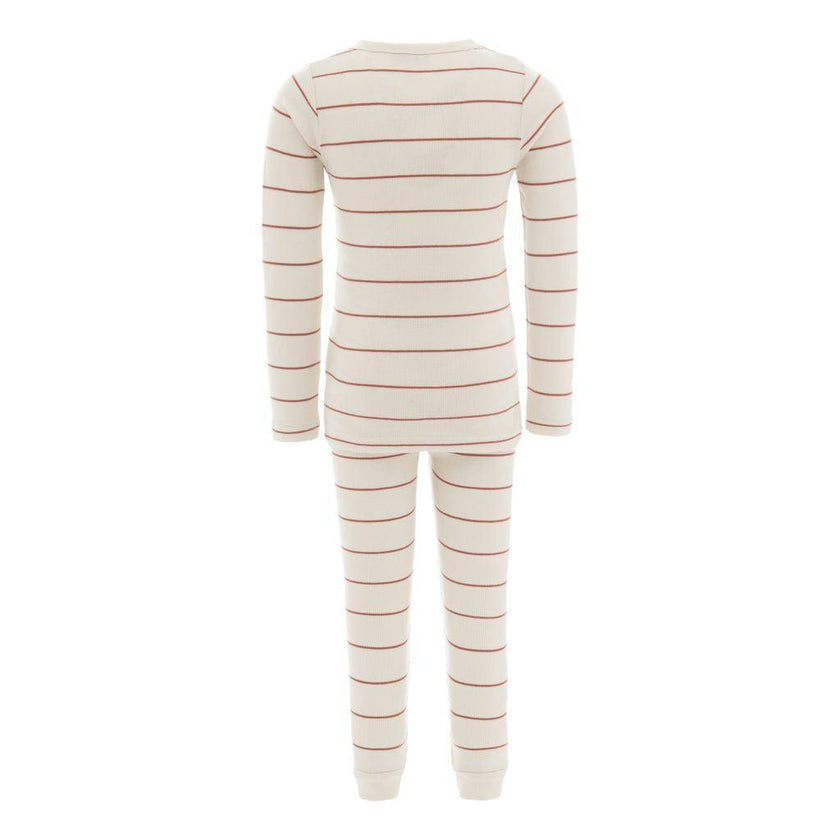 Beige Striped Modal Outfit