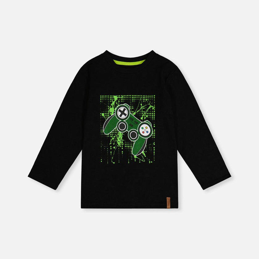 Long Sleeve T-Shirt Black And Green