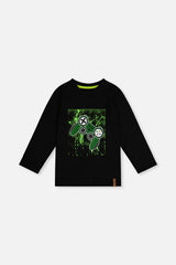 Long Sleeve T-Shirt Black And Green