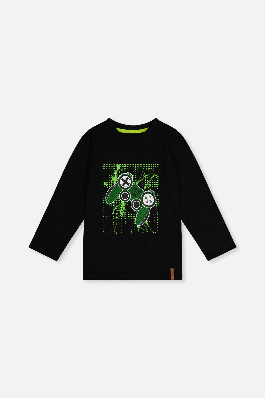 Long Sleeve T-Shirt Black And Green