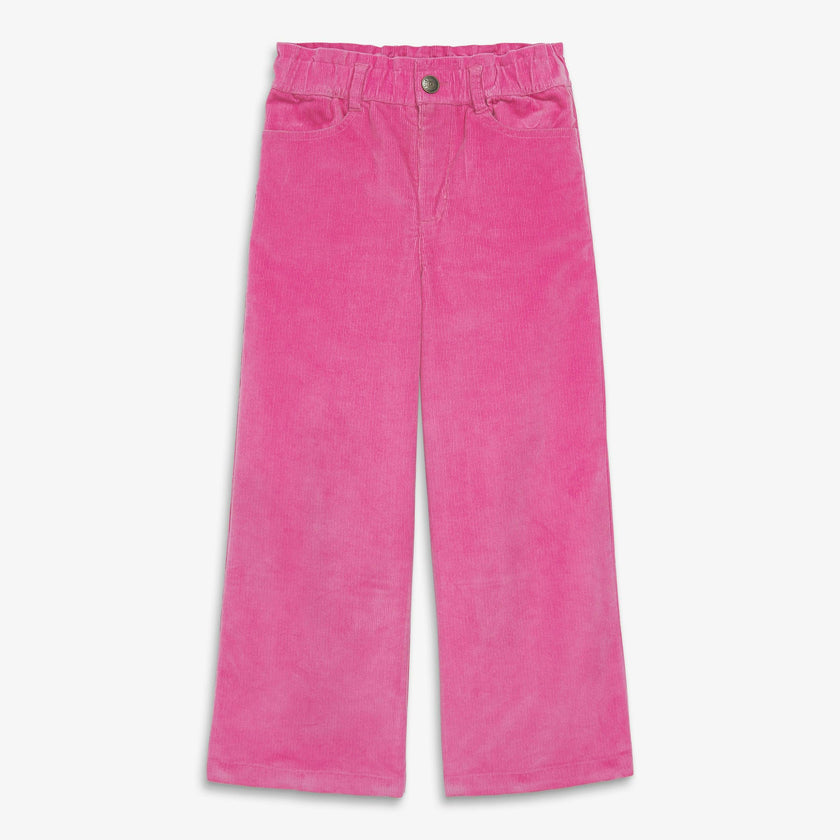 Kids stretch corduroy wide-leg pant