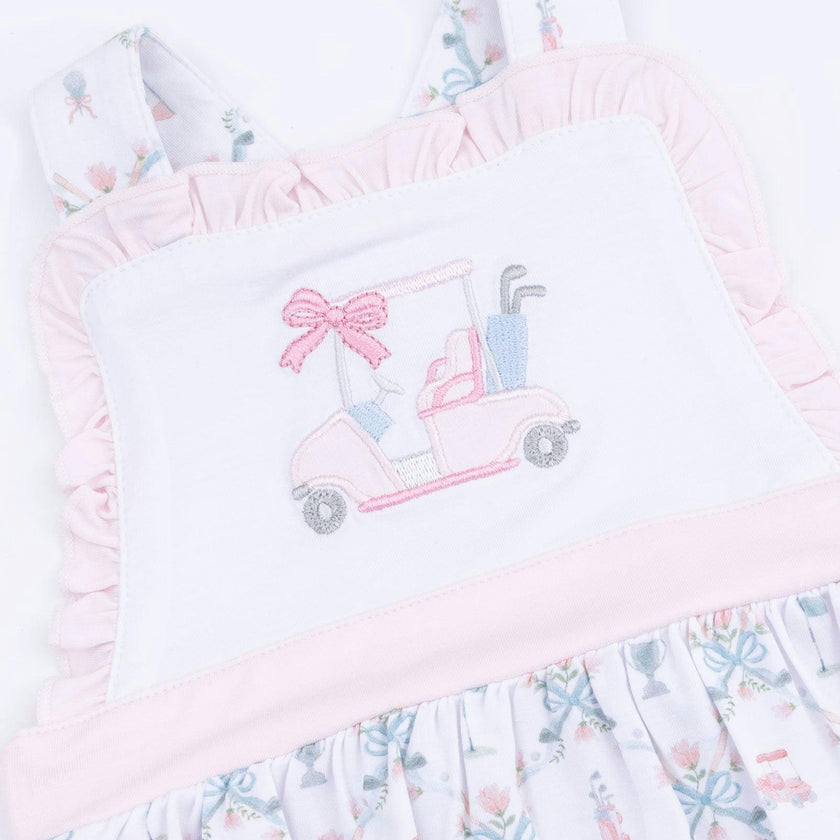 Golf Trellis Pink - Ruffle Bubble
