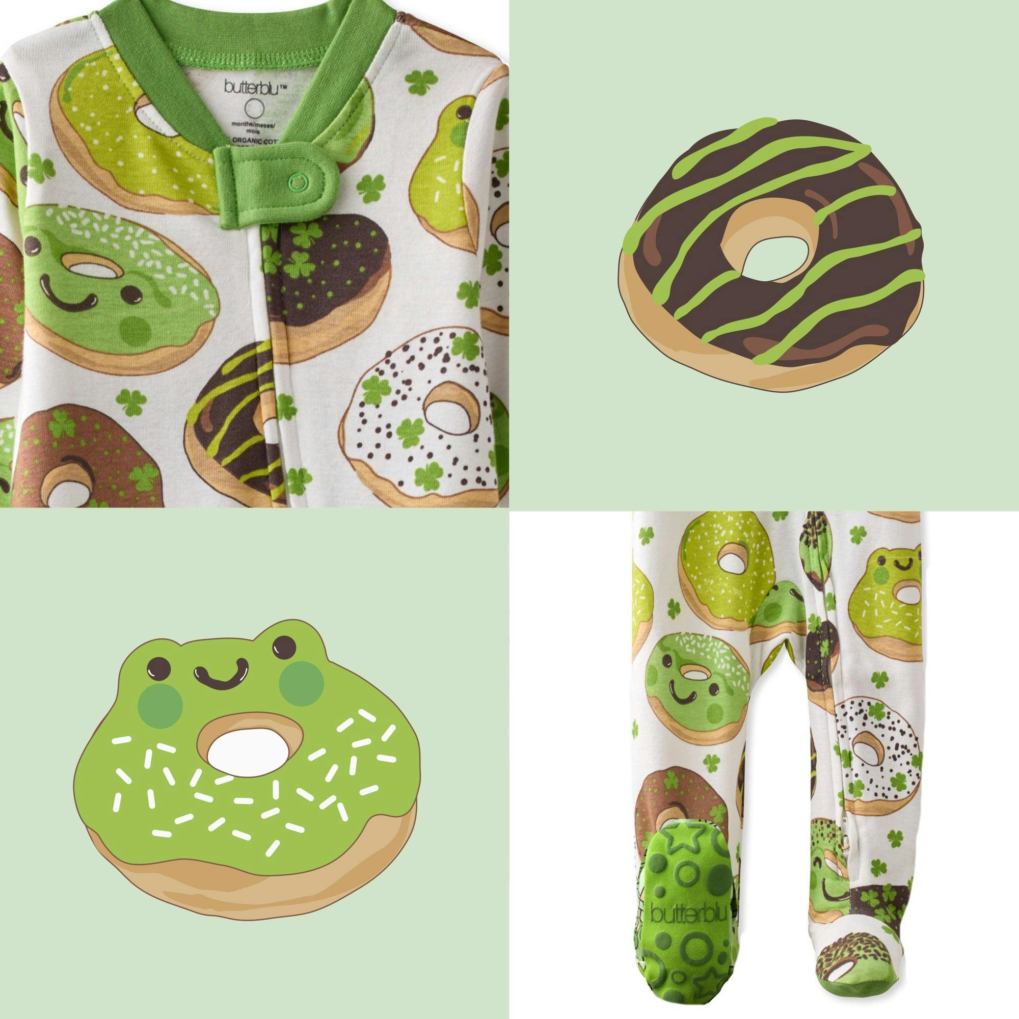 CRUZ Snug-fit Footed Baby Boys Pajamas