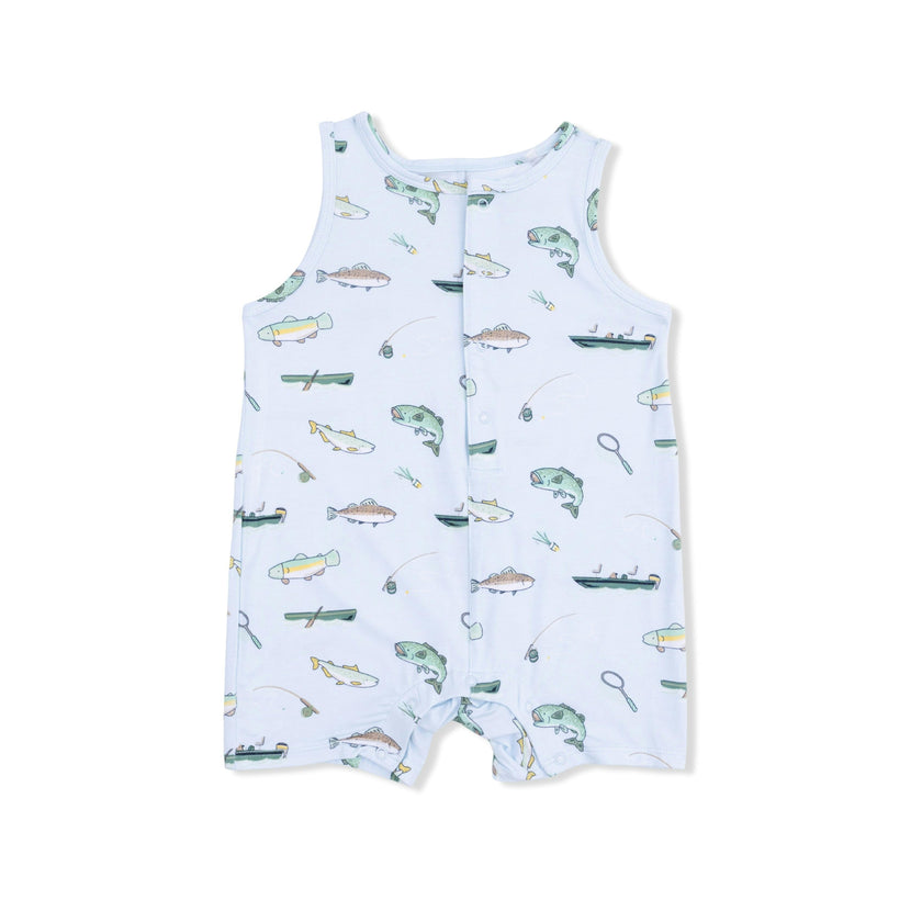 Fishing - Sleeveless Shortie Romper